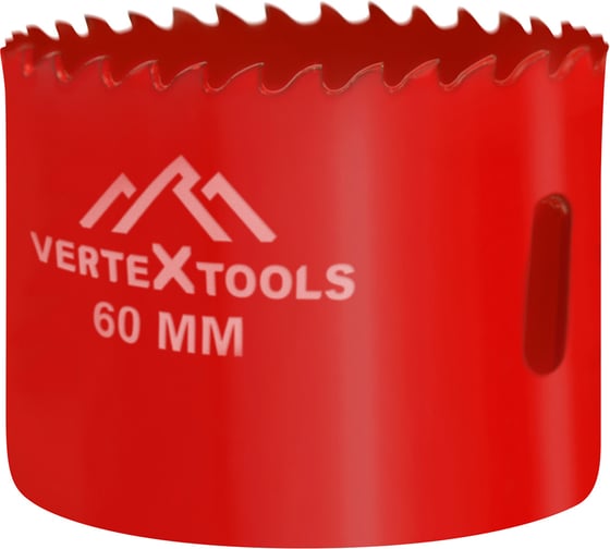 Коронка биметаллическая по металлу 60 мм vertextools 2525-60