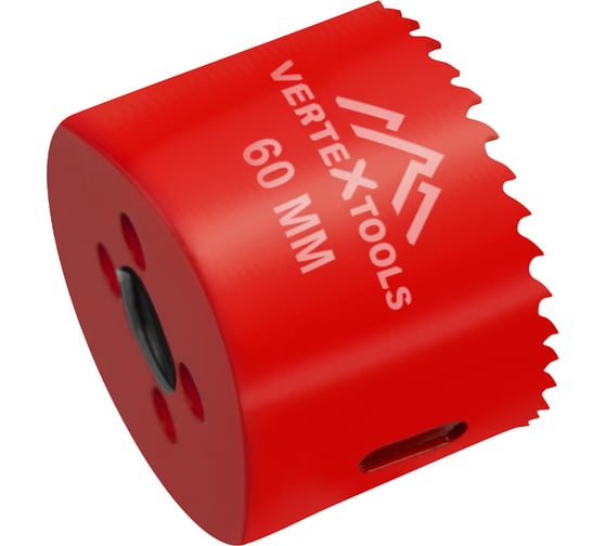 Коронка биметаллическая по металлу 60 мм vertextools 2525-60