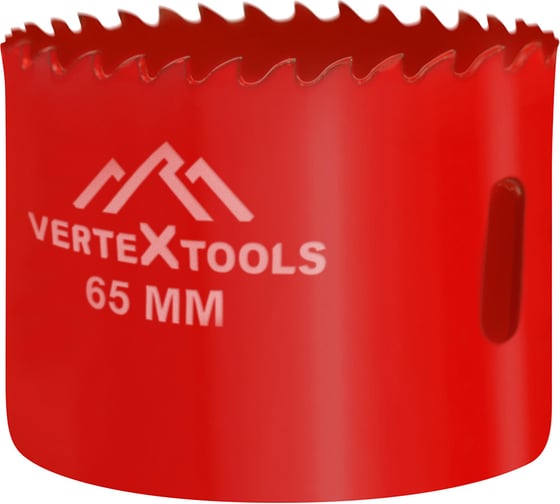Коронка биметаллическая по металлу 65 мм vertextools 2525-65 1