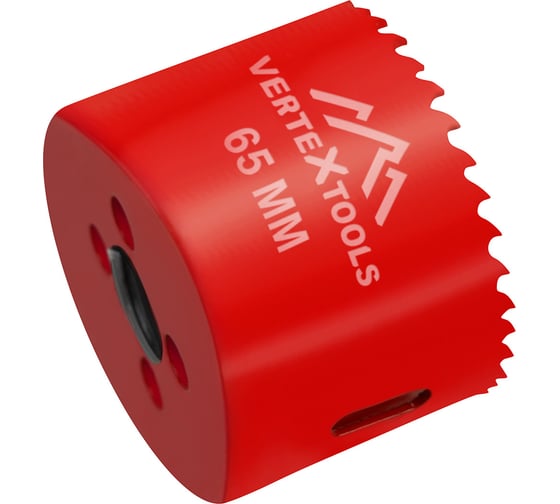 Коронка биметаллическая по металлу 65 мм vertextools 2525-65