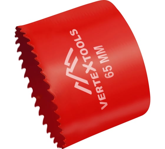 Коронка биметаллическая по металлу 65 мм vertextools 2525-65