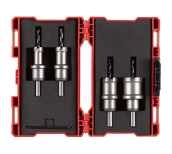 Набор цельных твердосплавных коронок TCT (4 шт; 16/20/25/32 мм; 1/8" шестигранный ключ) Milwaukee 4932479058 1