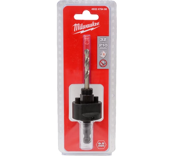 Хвостовик для коронок 32-210 мм (5/8"x18; хвостовик Hex 9.5 мм) Milwaukee 4932479466 1