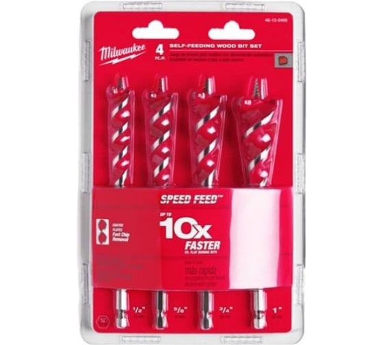 Набор сверл по дереву Speed Feed 4 шт Milwaukee 4932479477 1