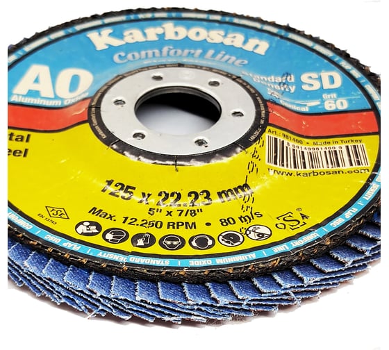 Диск лепестковый Flap 125x22 мм, Р60 Karbosan KAR-981460