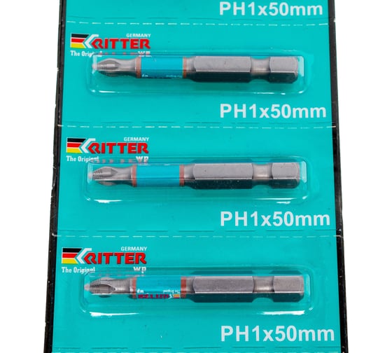 Бита WP PH1, 50 мм, магнитная, 10 шт RITTER PS20111050