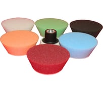 Набор конусных полировальных кругов 55/80 мм, 6 кругов+оправка+проставка FITTER FBF-55/80-KIT PROFI-6