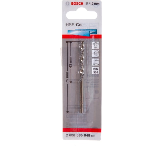 Сверло Standard по металлу (4,8х52/86 мм; HSS-CO) Bosch 2608585850