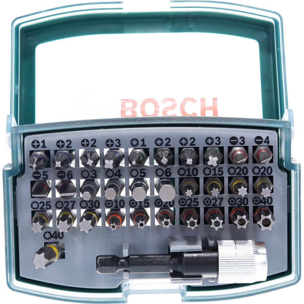 Набор бит COLORED 32 предмета Bosch 2607017063 - выгодная цена, отзывы,  характеристики, фото - купить в Москве и РФ