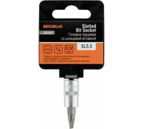 Головка со вставкой шлиц 5.5 мм, 1/4"DR, 38 мм АвтоDело 39197 15566