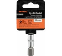 Головка со вставкой шестигранник 10 мм, 1/4"DR, 38 мм АвтоDело 39623 15562