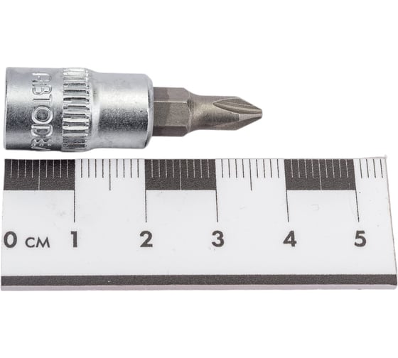 Головка со вставкой крест PH1, 1/4"DR, 38 мм АвтоDело 39201 15568