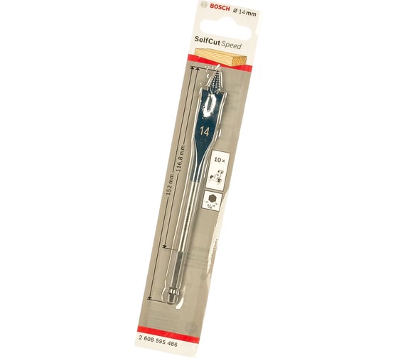 Сверло перовое по дереву (14х152 мм; хвостовик 1/4") Bosch 2608595486