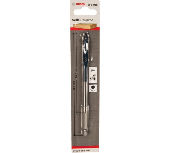 Сверло перовое по дереву (8х152 мм; хвостовик 1/4") Bosch 2608595482