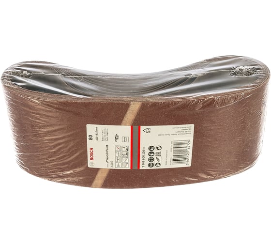 Шлифленты Best for Wood 10 шт. для ленточных шлифмашин (100х610 мм; К80) Bosch 2608606136