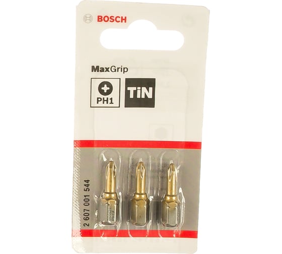 Биты для шуруповертов 3 шт. (25 мм; РН1) Bosch 2607001544