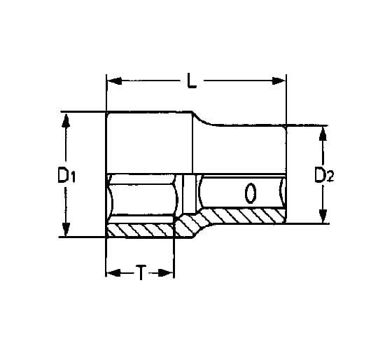 Головка торцевая (13 мм; 1/4) HEYCO HE-00025001383