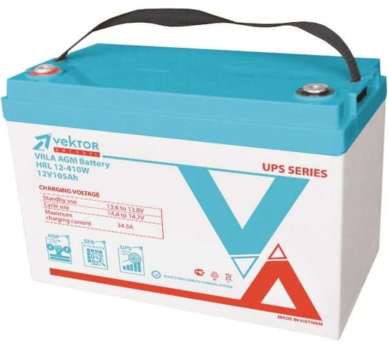 Аккумуляторная батарея HRL 12-410W Vektor Energy 93342 1