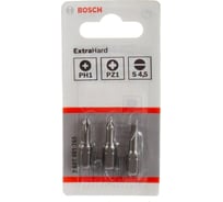 Набор бит Extra Hart 3 шт. (LS/PH/PZ; 25 мм) Bosch 2607001765