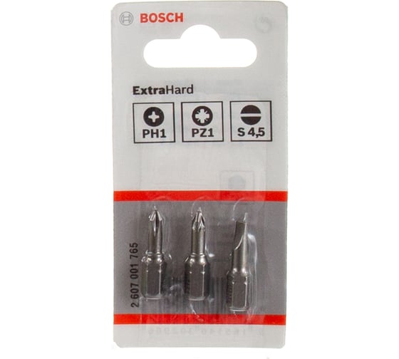 Набор бит Extra Hart 3 шт. (LS/PH/PZ; 25 мм) Bosch 2607001765 1
