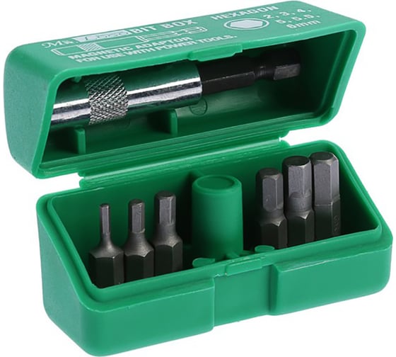 Набор насадок-бит 7 предметов (green) Mr. Logo SD-801B-AH 1