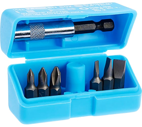 Набор насадок-бит CR-V 7 предметов (blue) Mr. Logo SD-801B-AS 1