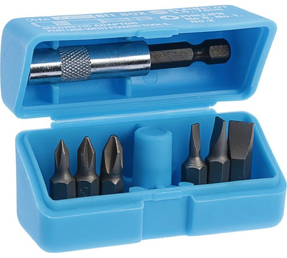 Набор насадок-бит CR-V 7 предметов (blue) Mr. Logo SD-801B-AS 1