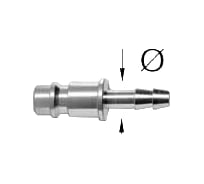 Переходник на шланг рапид "папа"-ёлочка (10 мм) 113 C/3 GAV 13777