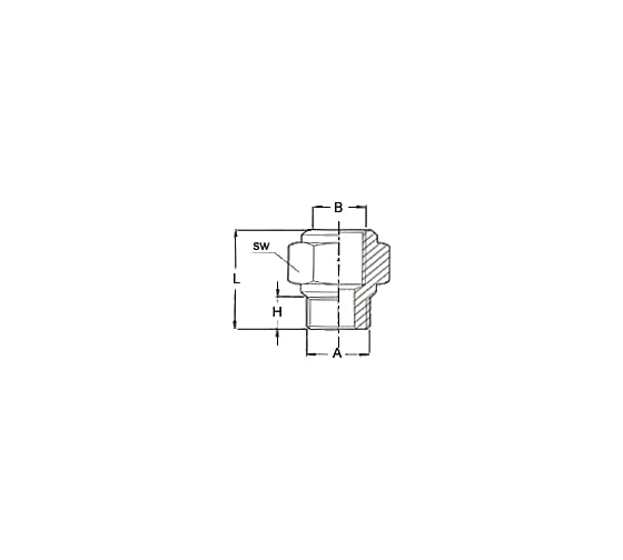 Переходник мама 3/8" - папа 1/8" 1216/4 M1/8*F3/8 GAV 12004
