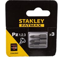 Биты FATMAX TORSION PZ1, 2, 3x25 мм, 3 шт Stanley STA62043-XJ