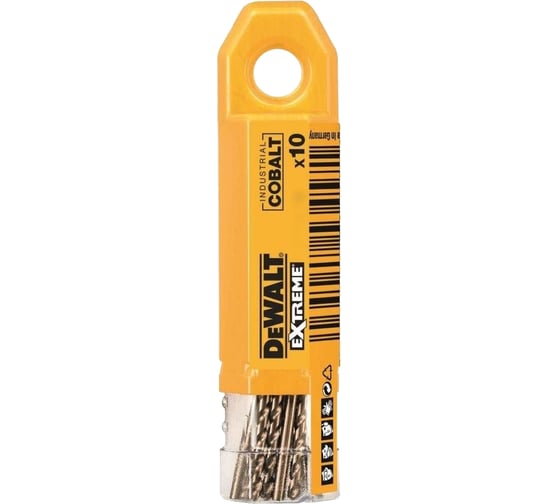 Сверло по металлу COBALT 8% 6.8x109x66 мм, 10 шт Dewalt DT4935-QZ