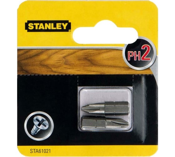 Биты PH2x25 мм, 2 шт Stanley STA61021-XJ 1