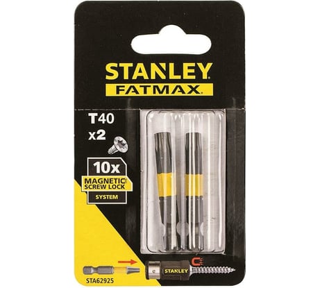 Биты FatMax Magnetic Screw Lock T40x50 мм, 2 шт Stanley STA62925-XJ