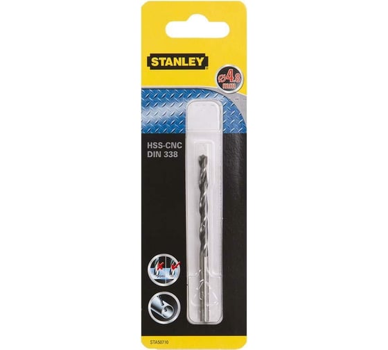 Сверло по металлу HSS-CNC CROWN 4.8x86x52 мм Stanley STA50710-QZ 1