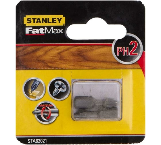 Биты FATMAX TORSION PH2x25 мм, 2 шт Stanley STA62021-XJ