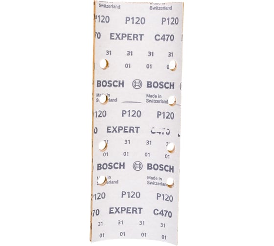 Лист шлифовальный по дереву и краске (10 шт; 93х230 мм; К120) Bosch 2608605228