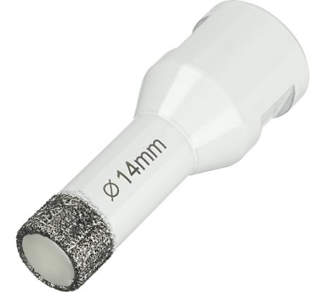 Коронка алмазная по керамограниту 14 мм, M14 на УШМ Diamond Industrial DIDKVP14M14