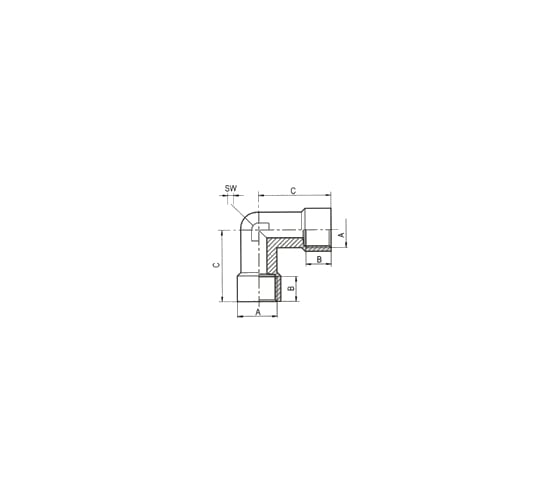 Переходник уголок 1249/4 260/4 L-FF 1/2" GAV 10788