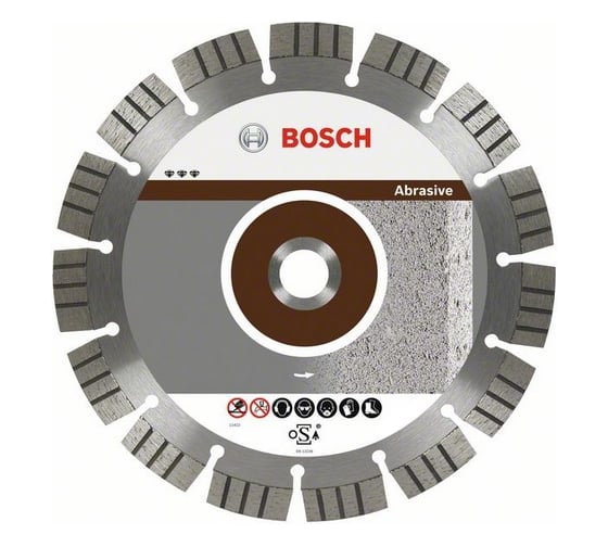 Диск алмазный отрезной Best for Abrasive (300х20/25.4 мм) для настольных пил Bosch 2608602685 1