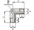 Переходник уголок папа 3/8" - папа 3/8" 1255/3 266/3 L-MM 3/8" GAV 38875 2