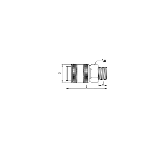 Переходник рапид мама - 1/4" папа UNI-1 460/1 М1/4" GAV 10019