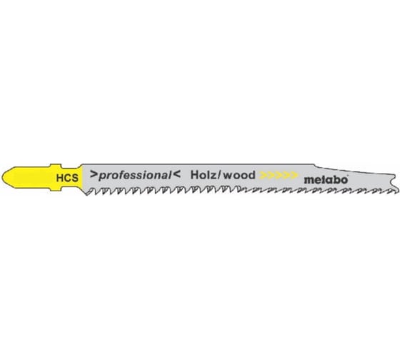 Пилки T101B по дереву Professional 25 шт. (75х2,5 мм; HCS; точный рез) Metabo 623691000 1