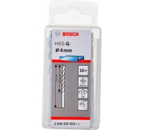 Сверло HSS-G Standardline (10 шт; 4х75 мм; HSS) по металлу Bosch 2608595059