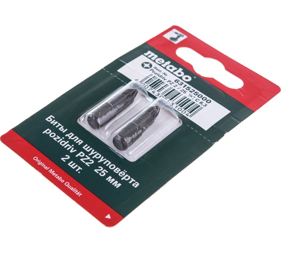 Бита Torsion 2 шт. (25 мм; Pz2) Metabo 631525000