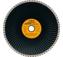 Диск алмазный TORGWIN отрезной сплошной Турбо-волна по бетону и камню 230х22.2/6.5х2.3мм. Europa Сold press S89642