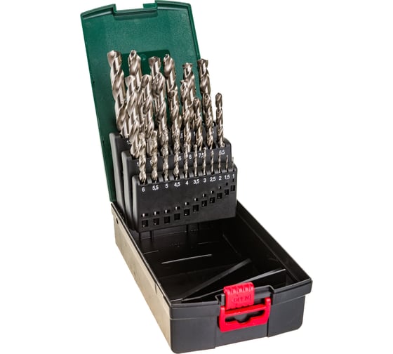 Набор сверл HSS-G (25 шт; 1-13 мм) по металлу Metabo 627098000