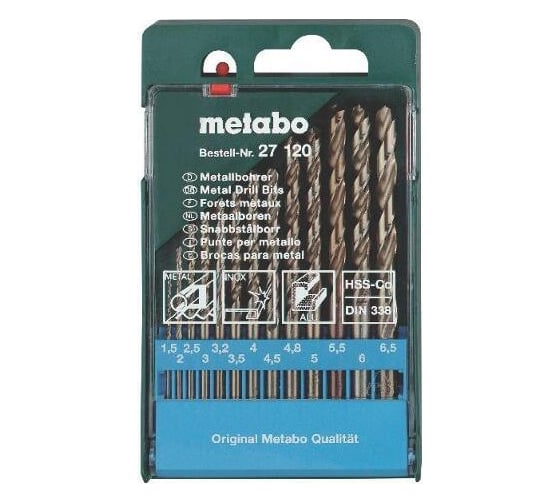 Набор сверл HSS-Co (13 шт; 1.5-6.5 мм) по металлу Metabo 627120000 1
