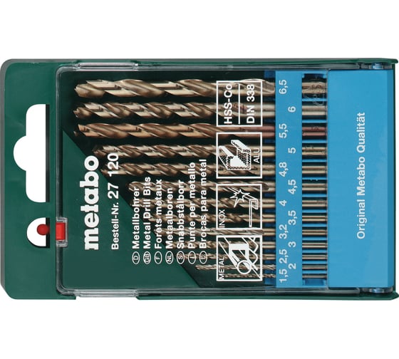 Набор сверл HSS-Co (13 шт; 1.5-6.5 мм) по металлу Metabo 627120000