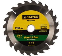 Диск пильный по дереву MASTER «FAST-Line» (250х30 мм; 24Т) для циркулярных пил Stayer 3680-250-30-24