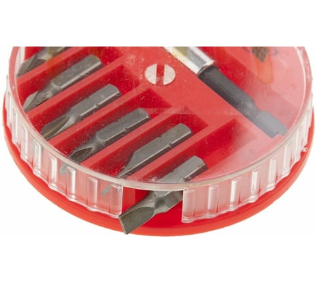 Набор бит и магнитный адаптер (7 предметов) в пластиковом закрытом боксе MATRIX 11392